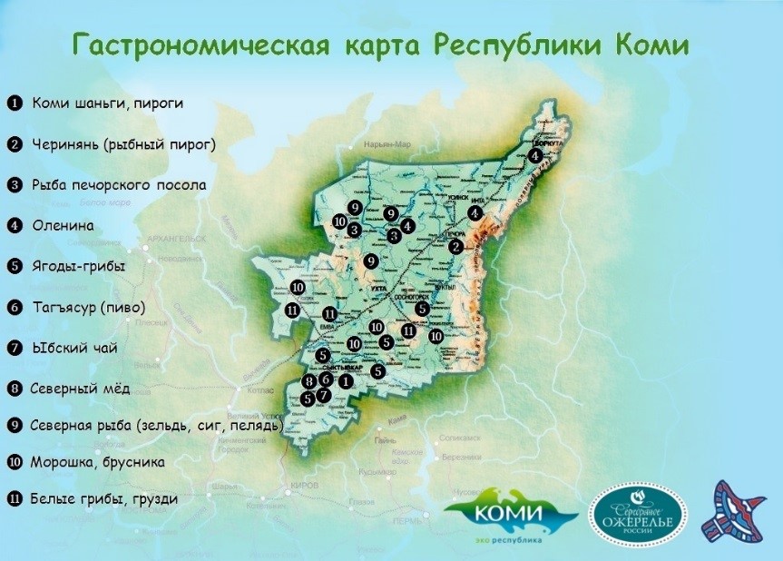 В Коми появились тематические туристские карты региона