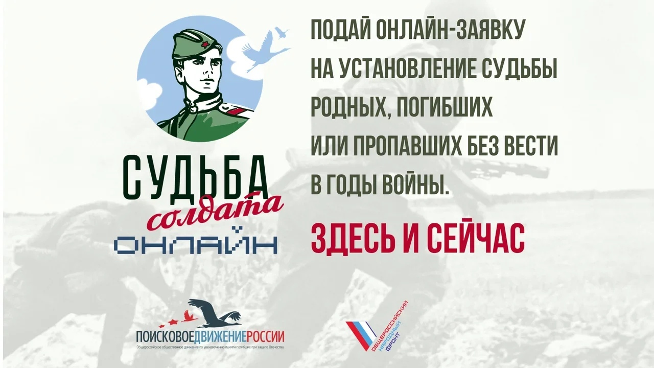 Узнать о судьбе фронтовика помогут поисковые отряды